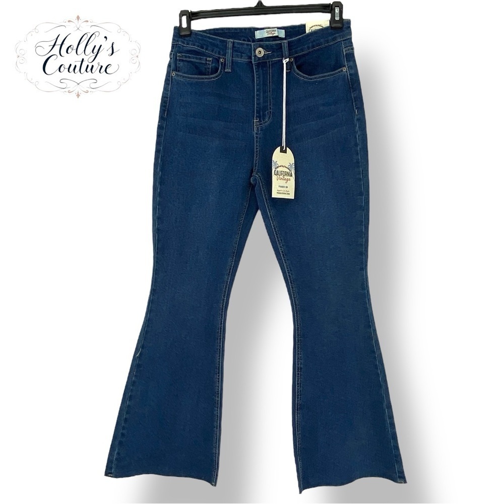 California Vintage Stretch Flare Blue Jeans Juniors 11/30 -NWT